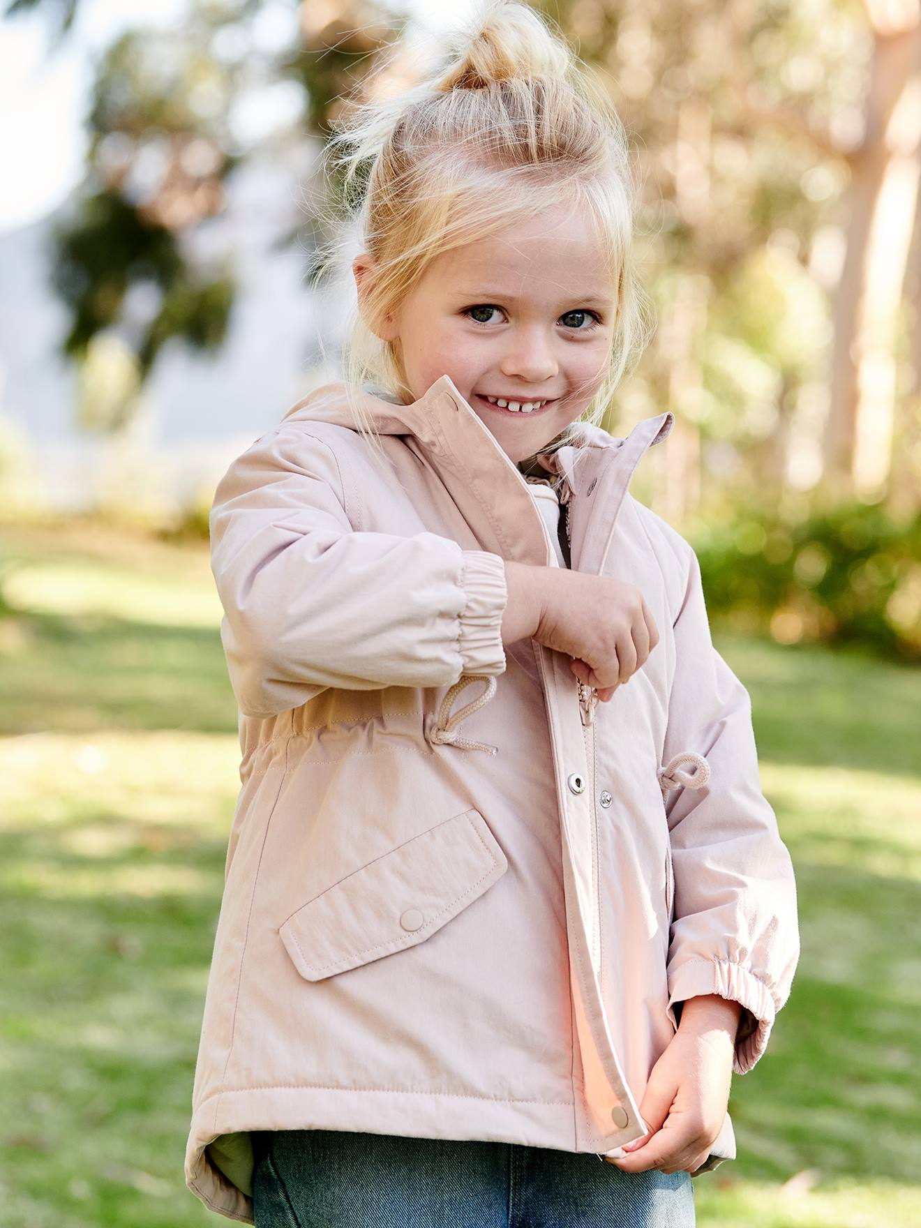 Vertbaudet 3-in-1 Mädchen Übergangsjacke mit Recyclingmaterial - zartrosa