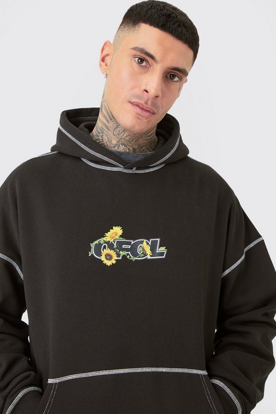 Tall Oversize Plus Hoodie mit Print