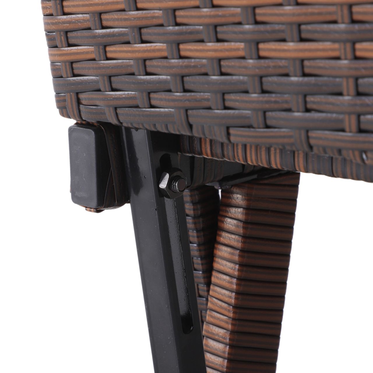Outsunny Polyrattan Gartensofa 2 Sitzer Loungesofa Gartenliege klappbar Braun