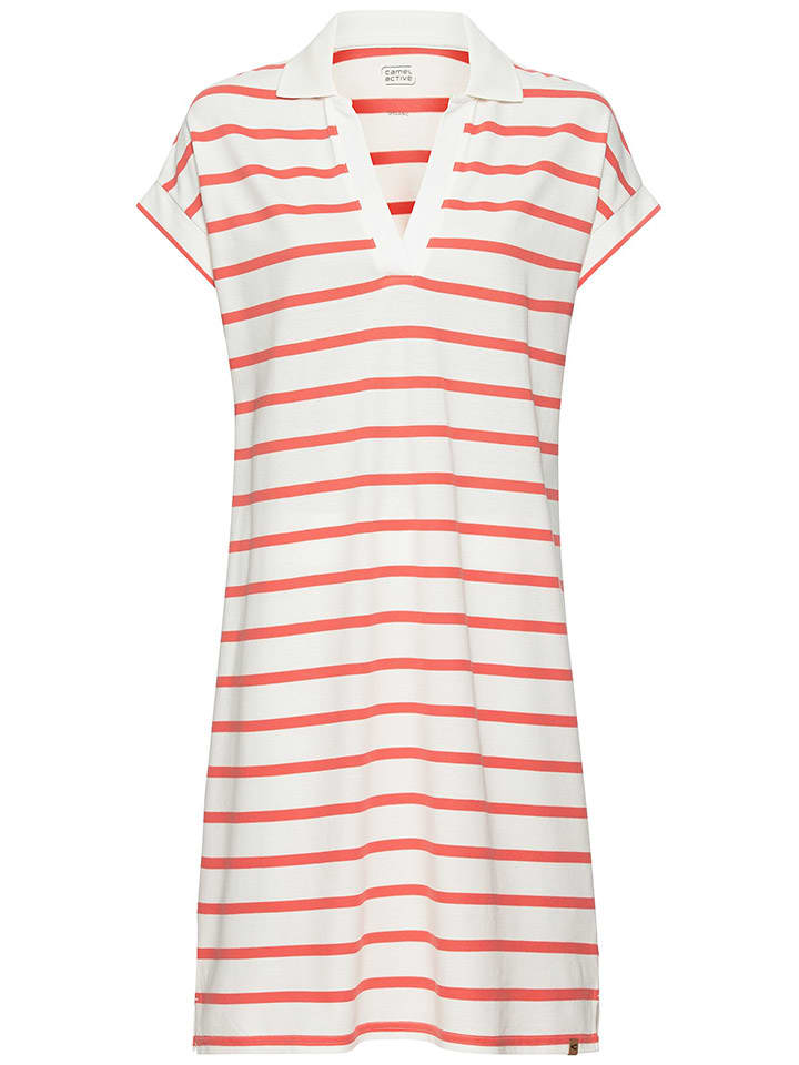 Camel Active Kleid in Weiß/ Pink günstig kaufen