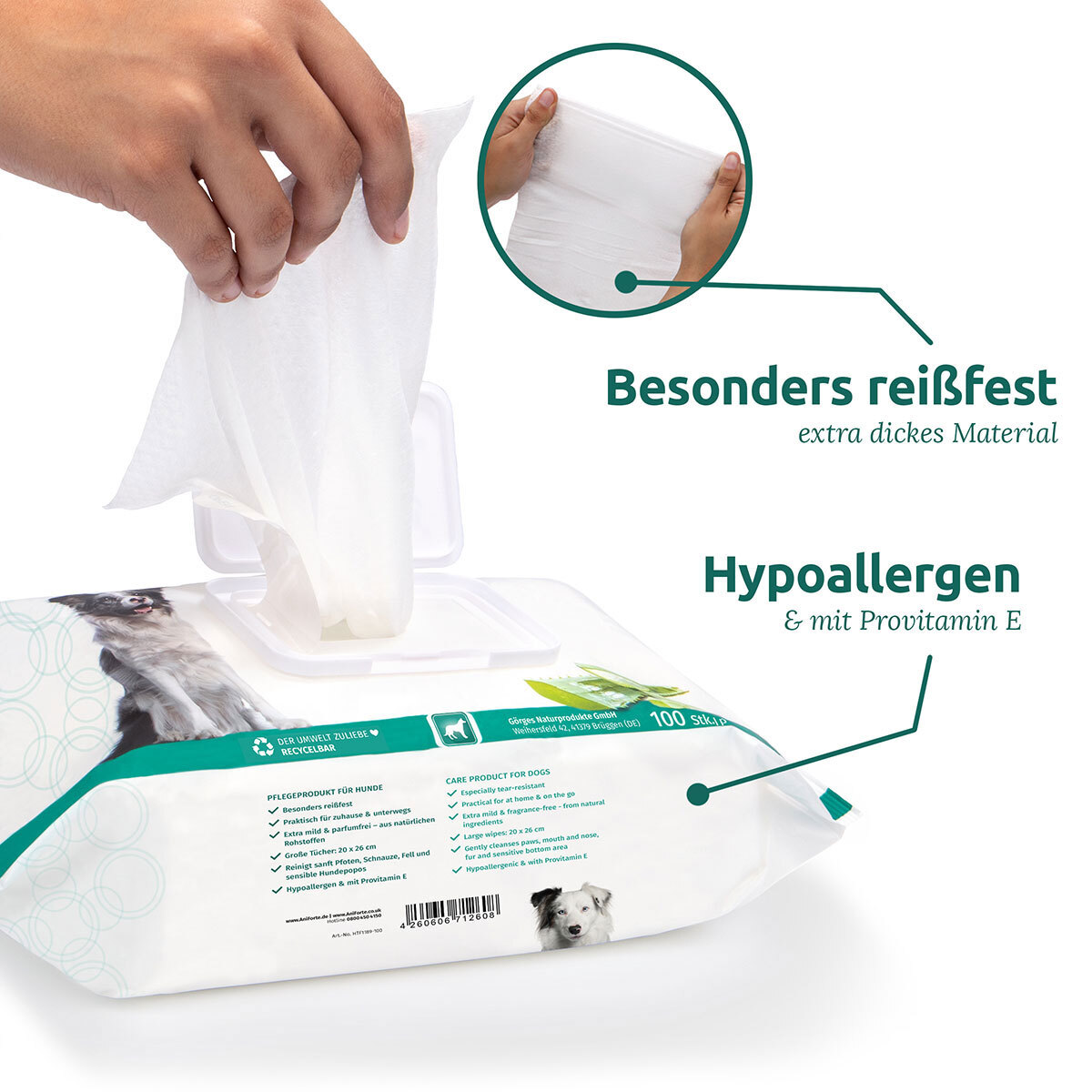 Aniforte Windeln & Hygiene Aniforte Pflegetücher 100 Stück