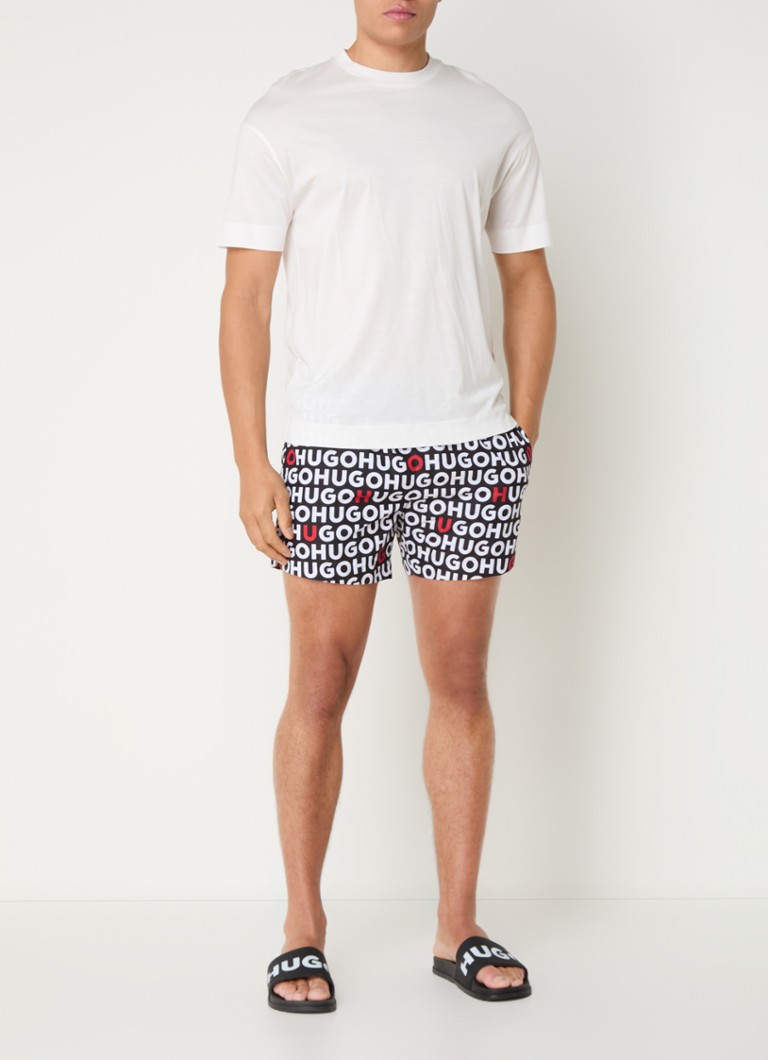 Calção de banho HUGO BOSS Tortuga com bolsos laterais e estampa com o logotipo.