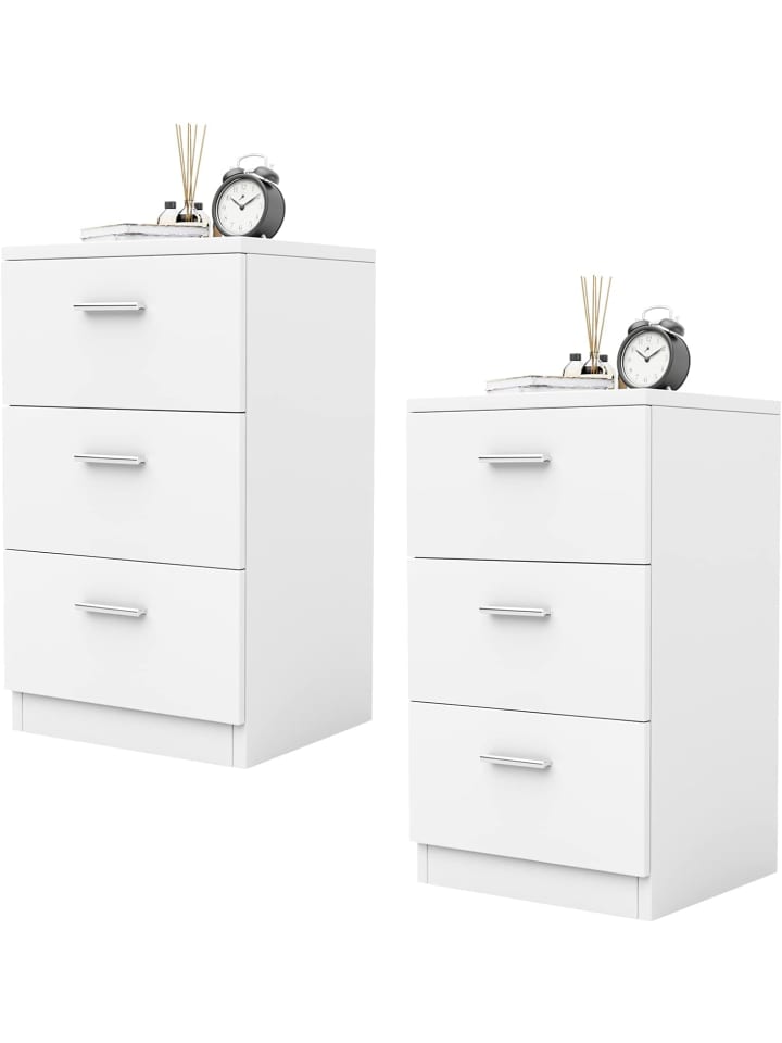 COSTWAY 2er Set Nachtschrank in Weiß günstig kaufen onesize