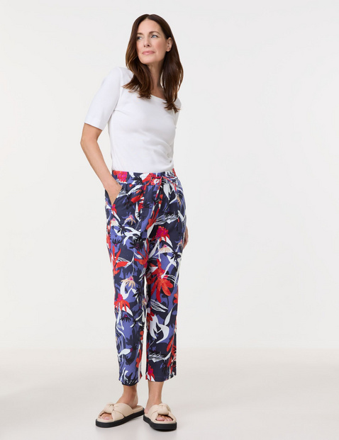 Schlupfhose Easy Fit mit Leinenanteil