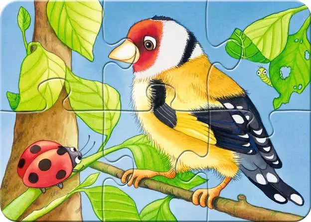 Kinderpuzzle ab 2 Jahren - Süße Gartenbewohner - 2 + 4 + 6 + 8 Teile