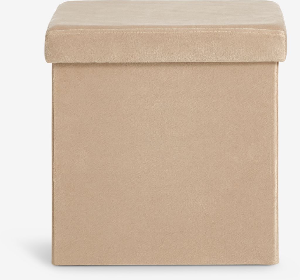 AUNING AUNING 38x38 puff med mørk sandfløyel