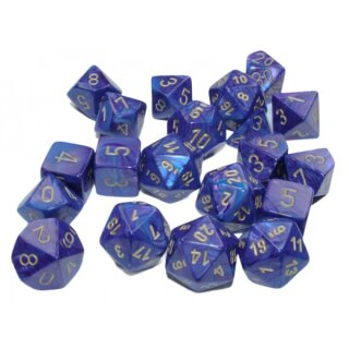 Lustrous Bag of 20 Polyhedral Purple/Gold (Limited Edition)