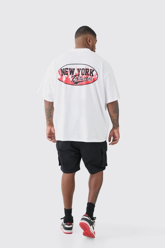 Plus weißes T-Shirt mit Print
