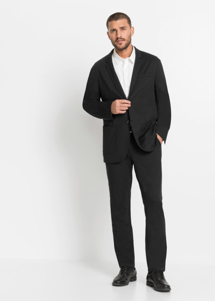 Jersey-Anzug (2-tlg.Set): Sakko und Hose