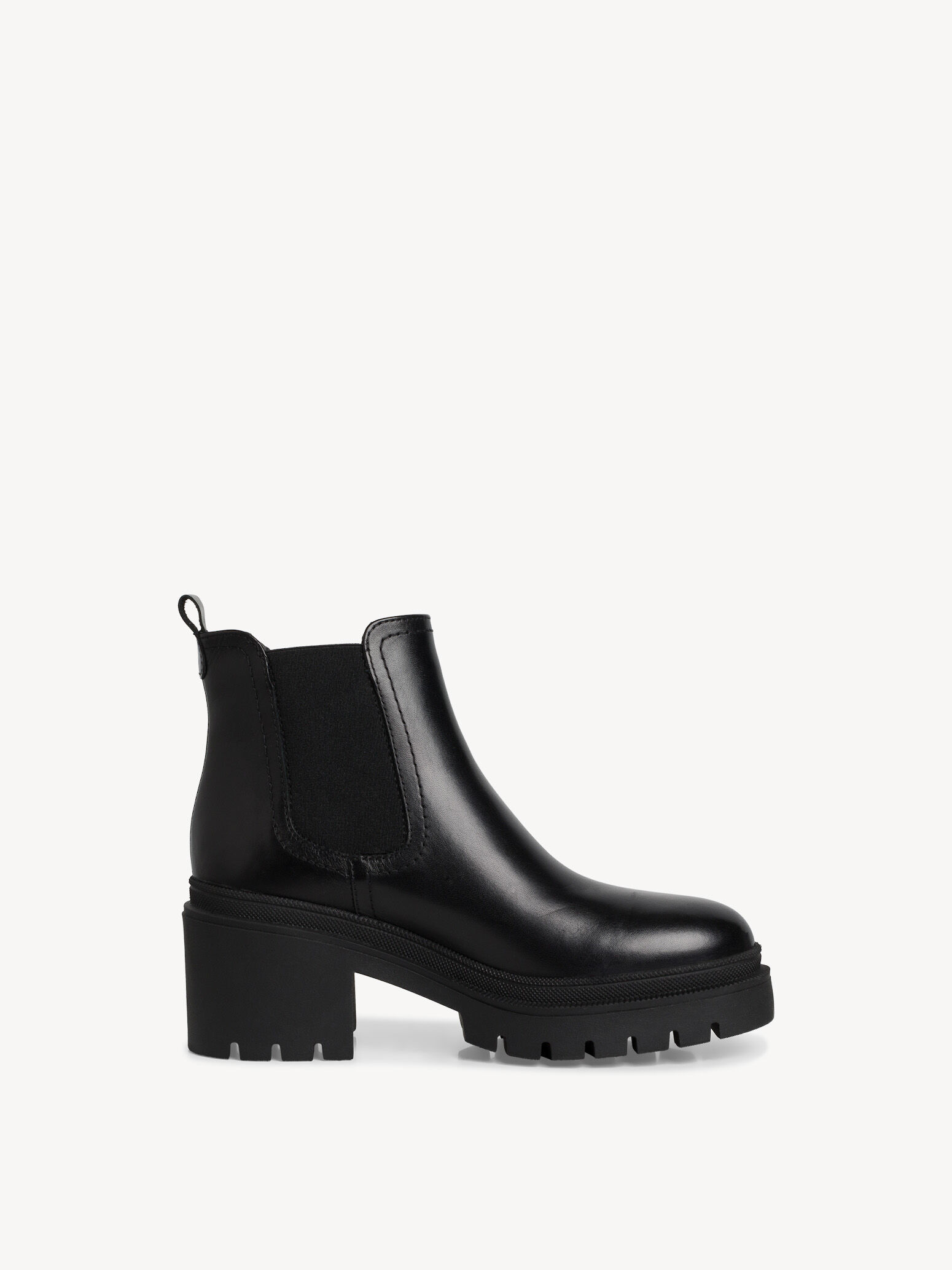 Bottine Chelsea en cuir - noir
