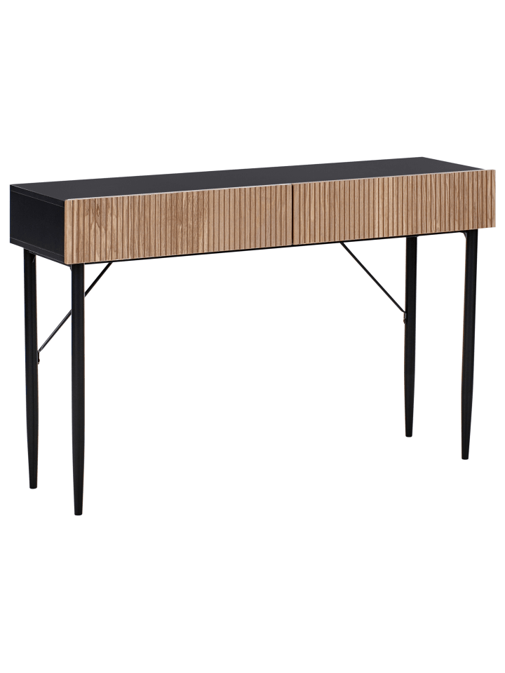 Beliani Konsolentisch BLYTHE in Schwarz/Braun - (W) 120 x (H) 75 x (L) 35 cm günstig kaufen onesize