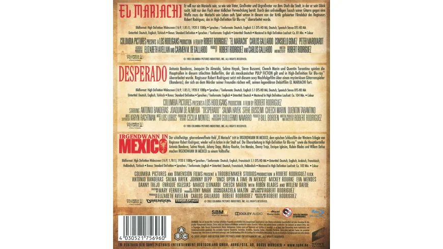 Desperado & El Mariachi & Irgendwann in Mexico  [2 BRs]