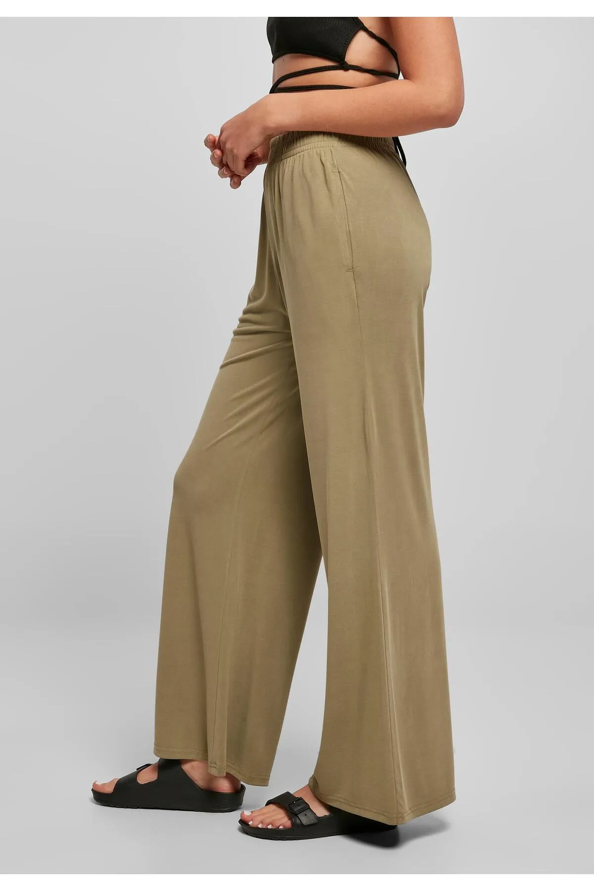 Urban Classics  Damen Damen-Hose aus Modal mit weitem Bein