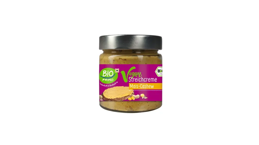 BIO PRIMO Bio vegane Streichcreme Mais Cashew 180 g