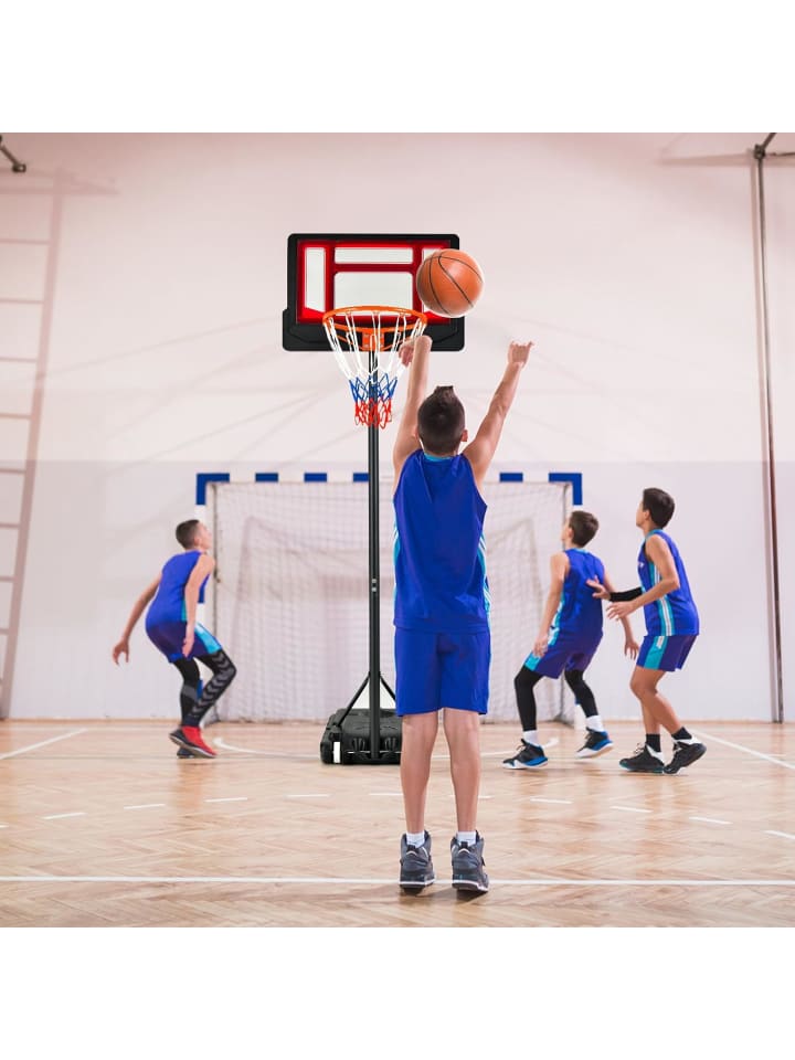 COSTWAY 90-210 cm Basketballständer in Rot günstig kaufen 75 x 45 cm