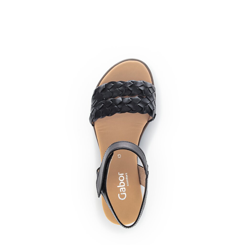 Gabor comfort Keilsandalette schwarz
