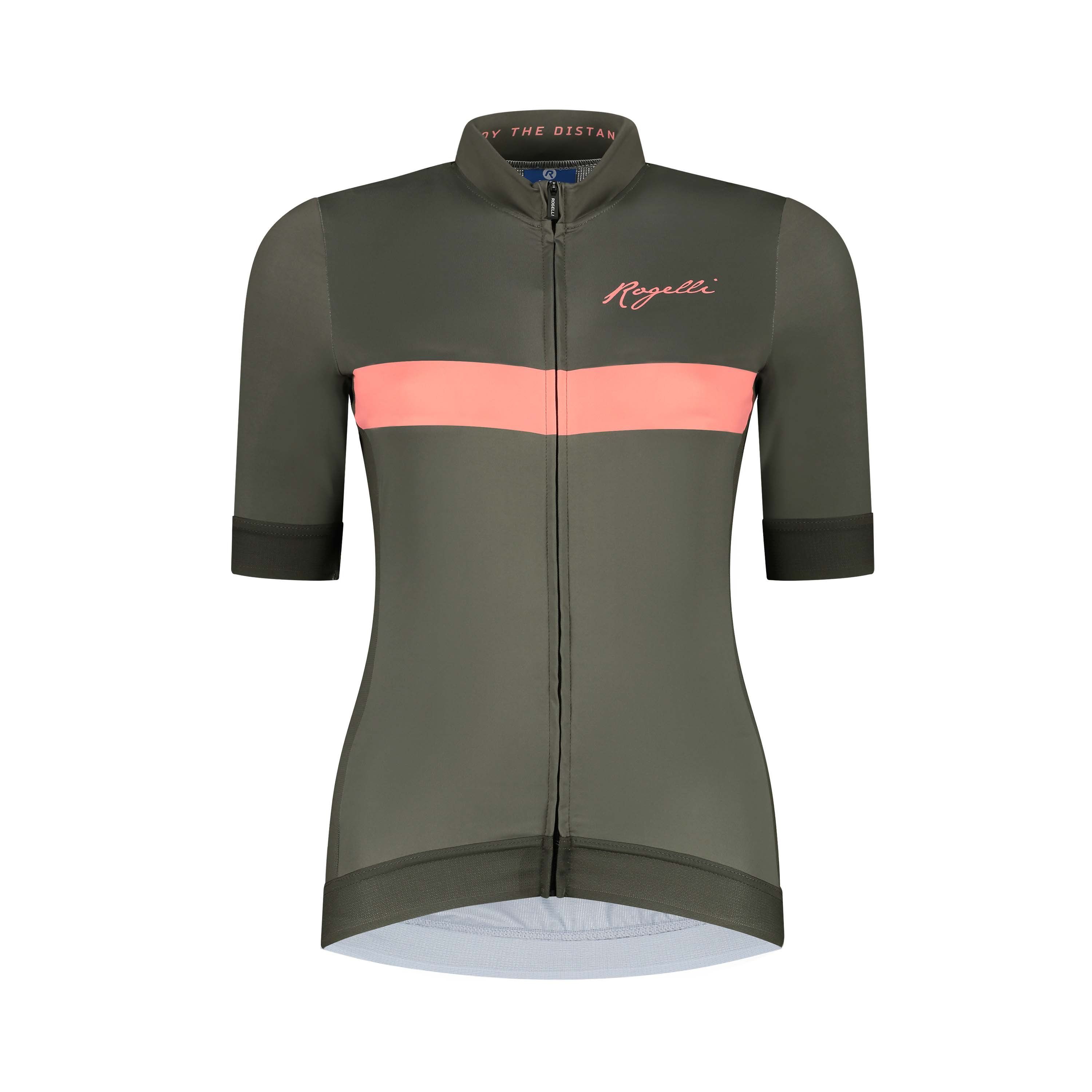 Rogelli Prime Grün/Koralle Damen Radtrikot Kurzarm
