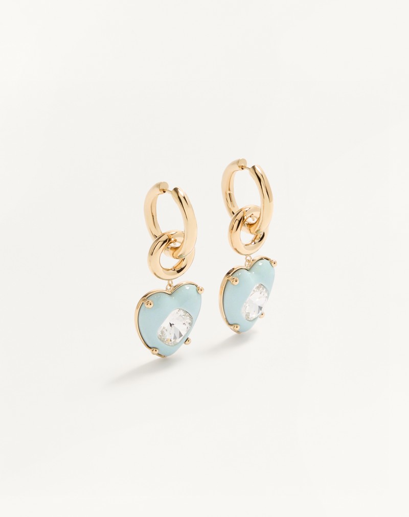 Boucles d'oreilles Coer Hyperbole en métal, résine et cristaux Swarovski®