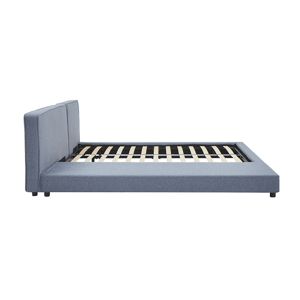 Home Deluxe HOME DELUXE Bett mit Ablage GALAXIS Grau - 180 x 200 cm