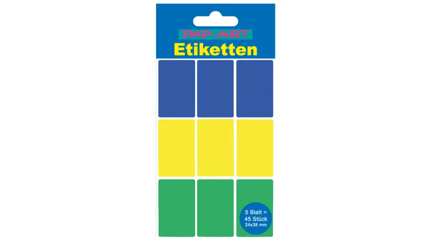 PAP-ART Vielzweck-Etiketten farbig 24x38mm