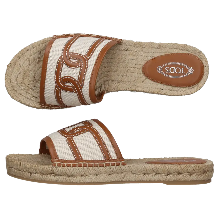 Tod's - Pantoletten KATE Canvas - weiß