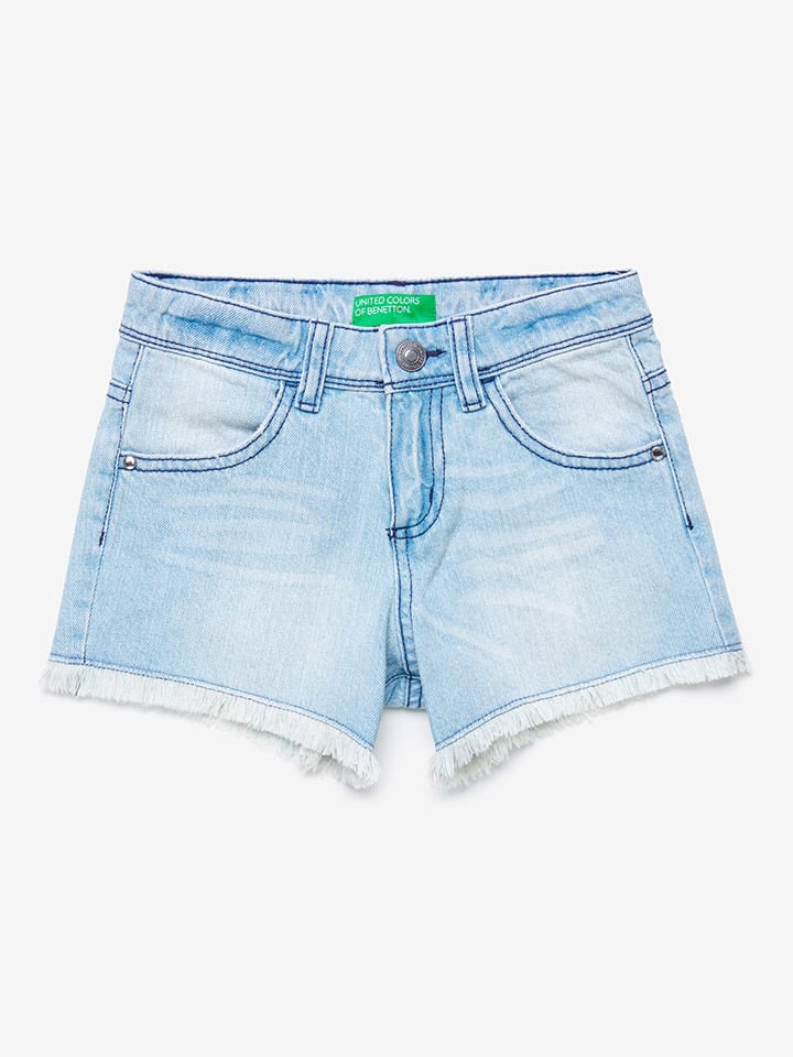 Benetton Jeans-Shorts in Hellblau günstig kaufen