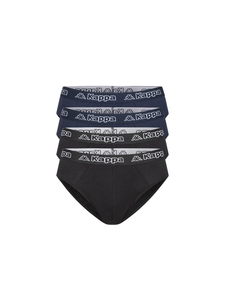 Kappa Kappa 4er Set Herren Slip in 2xSchwarz 2xNavy günstig kaufen