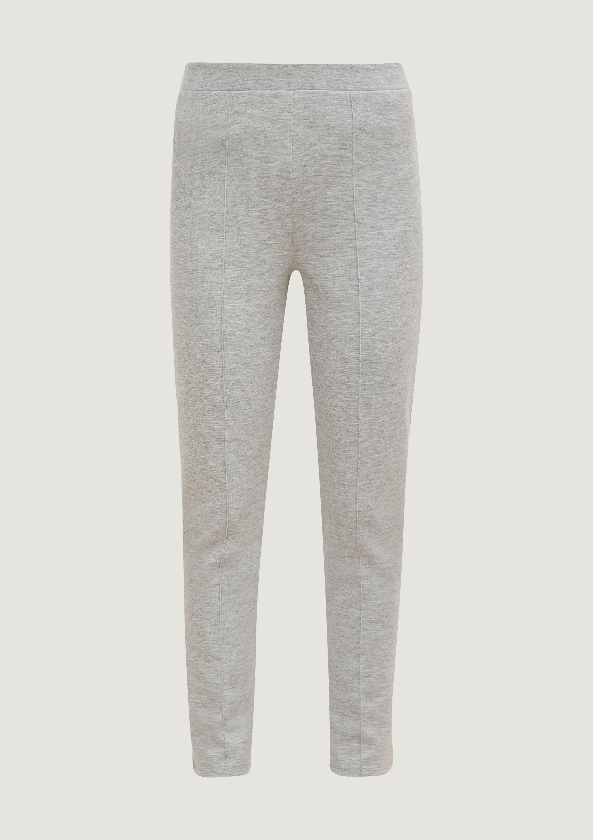 Slim: Leggings mit Pintucks - hellgrau
