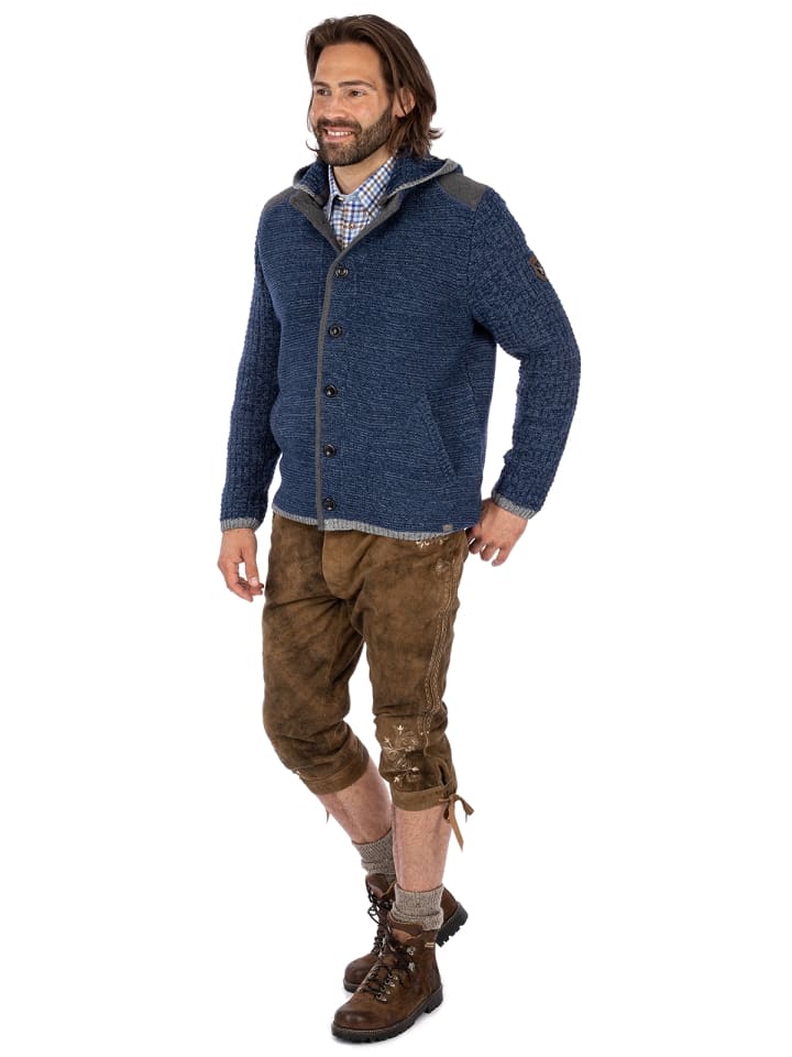Spieth & Wensky Strickjacke NABOR in blau günstig kaufen
