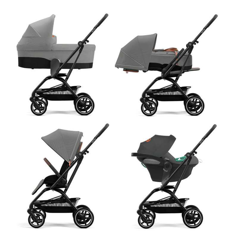 Poussette compacte Eezy Twist+ 2 Lava grey châssis black Cybex