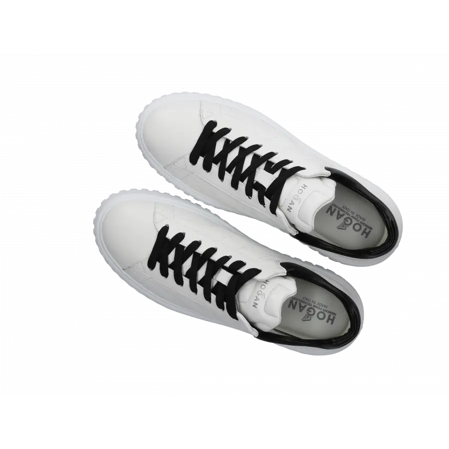 Hogan - Sneaker low H-STRIPES Nappaleder - weiß