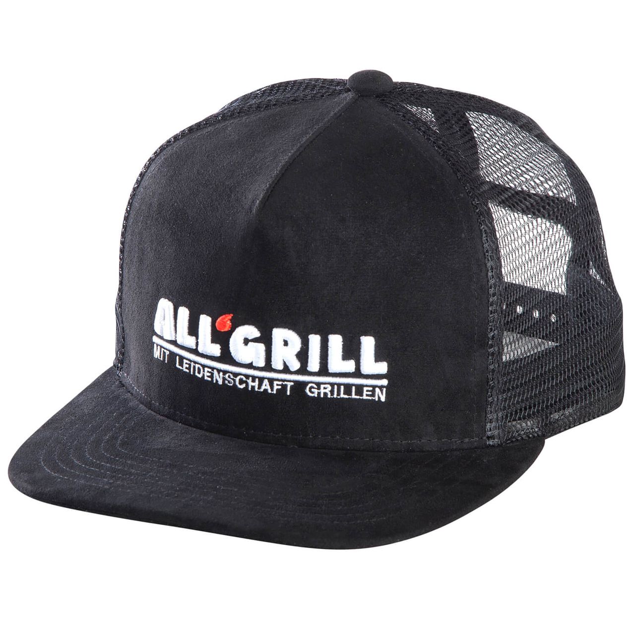 PaellaWorld International Paella World Trucker-Kappe Schwarz mit gesticktem Logo - Universalgröße, flexibel einstellbar