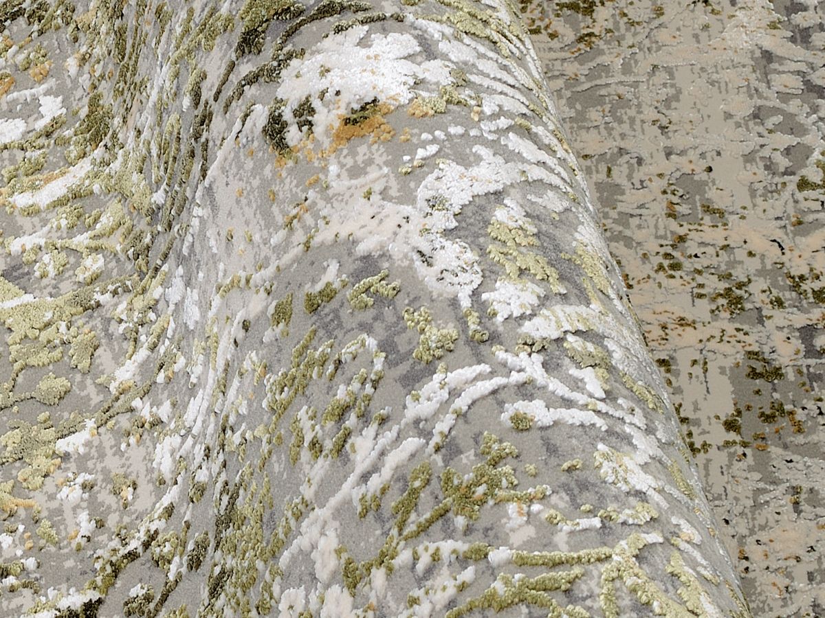 Interliving Webteppich L-8700 Grau Grün 67 x 130 cm