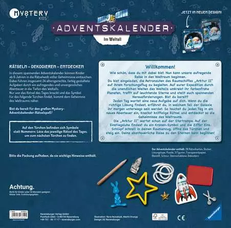 Mystery kids Adventskalender - Im Weltall - Kinderspiel ab 6 Jahren