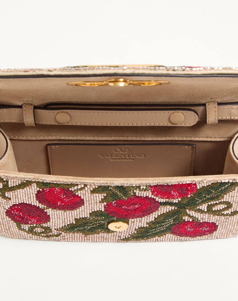 Clutch de ombro Valentino Garavani Vain com bordado de cerejas