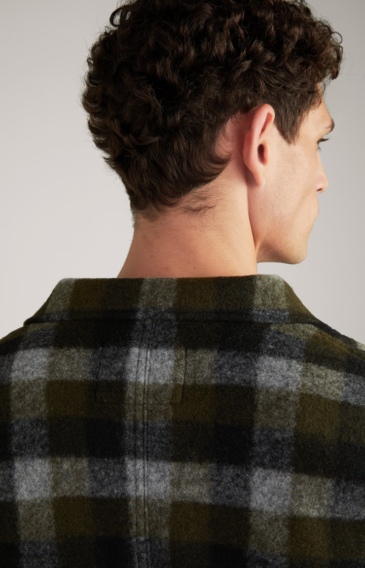Flanell-Overshirt Haiko in Grün/Grau kariert