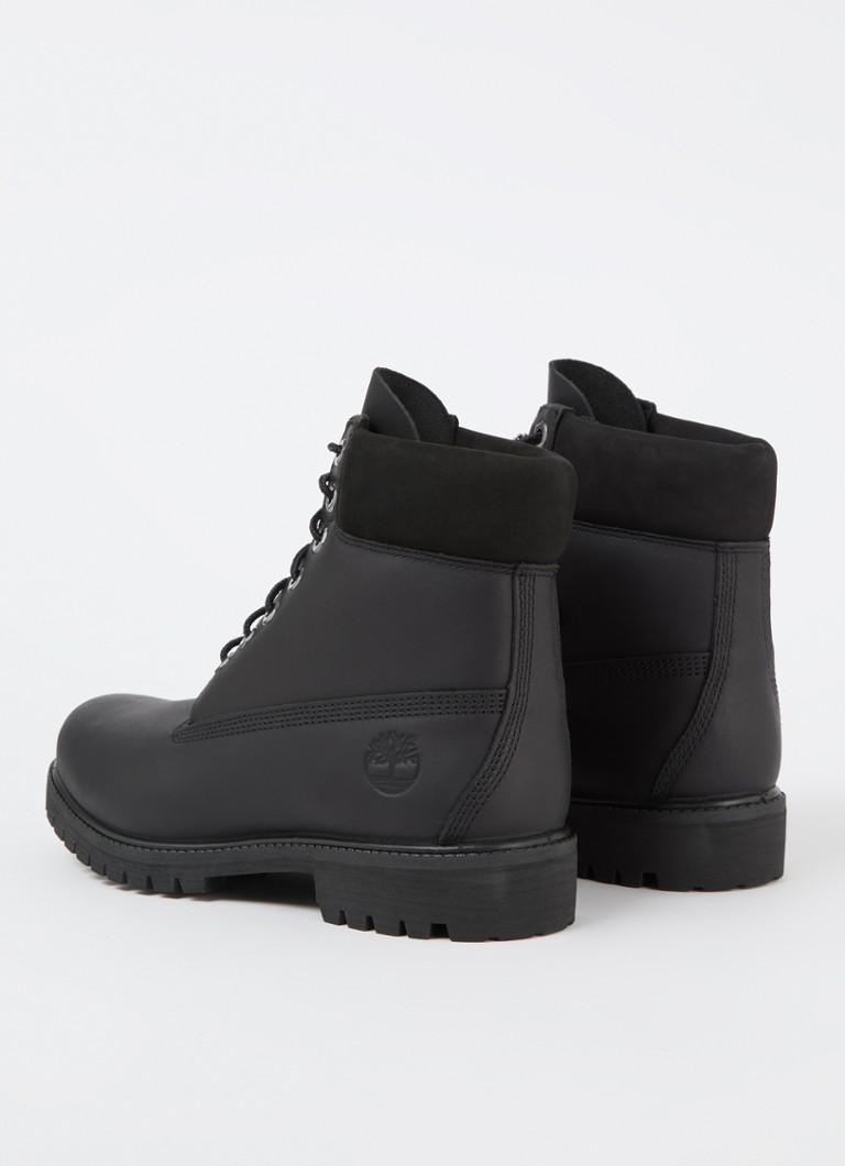 Ghete Timberland Premium din piele de 6 inch cu șireturi și logo