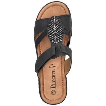 Puccetti Pantolette in schwarz