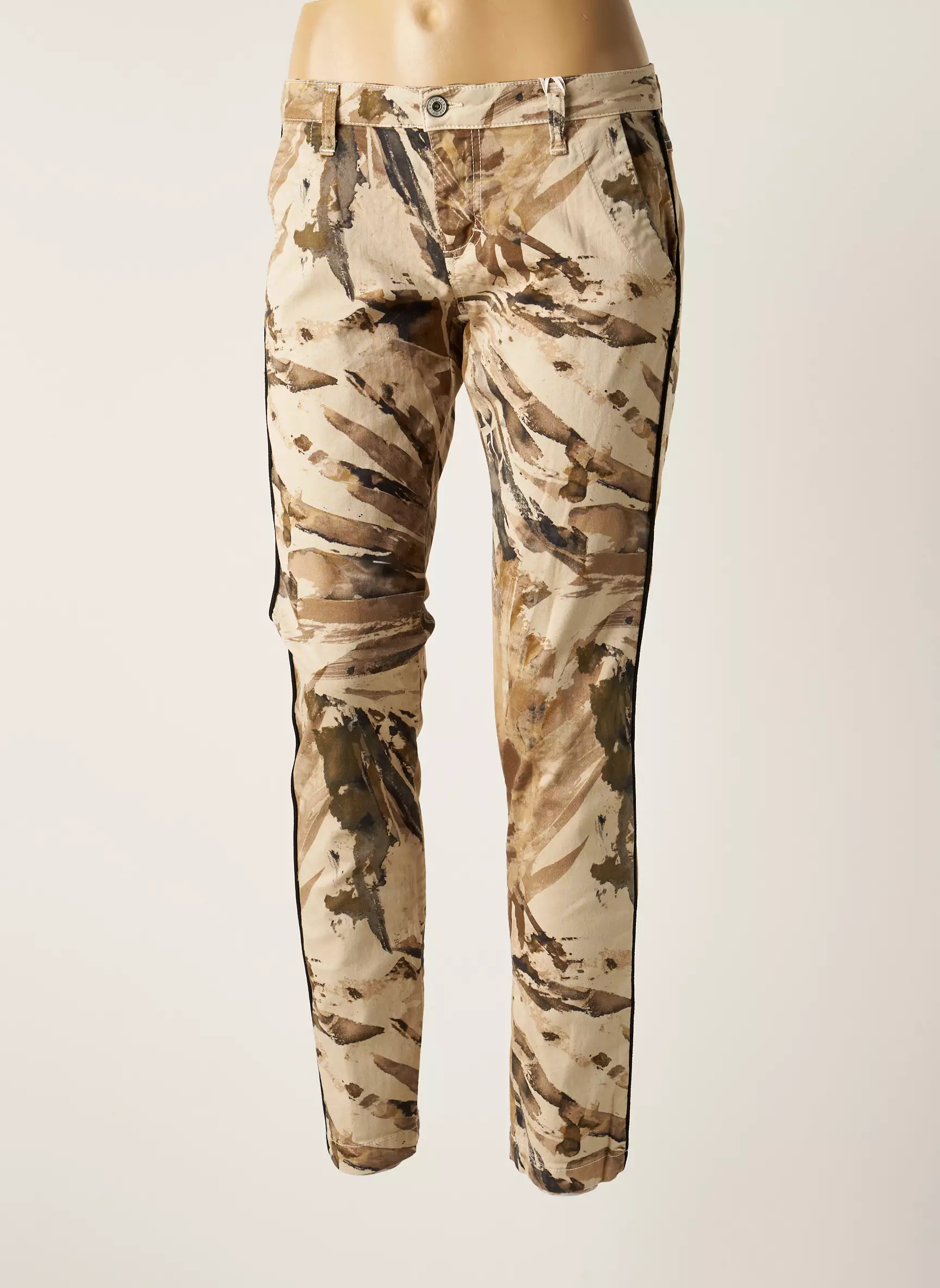 Please Pantalons Chino Femme couleur beige