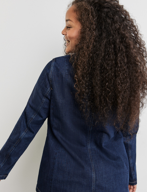 Jeansblazer mit Kontraststepp