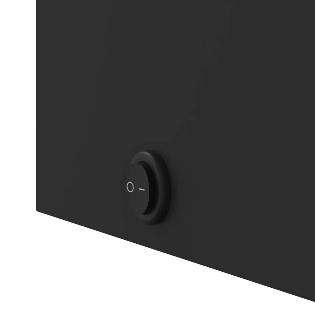 vidaXL Badezimmerspiegelschrank Spiegelschrank mit LED-Beleuchtung Schwarz 60x13x52 cm (1-St)