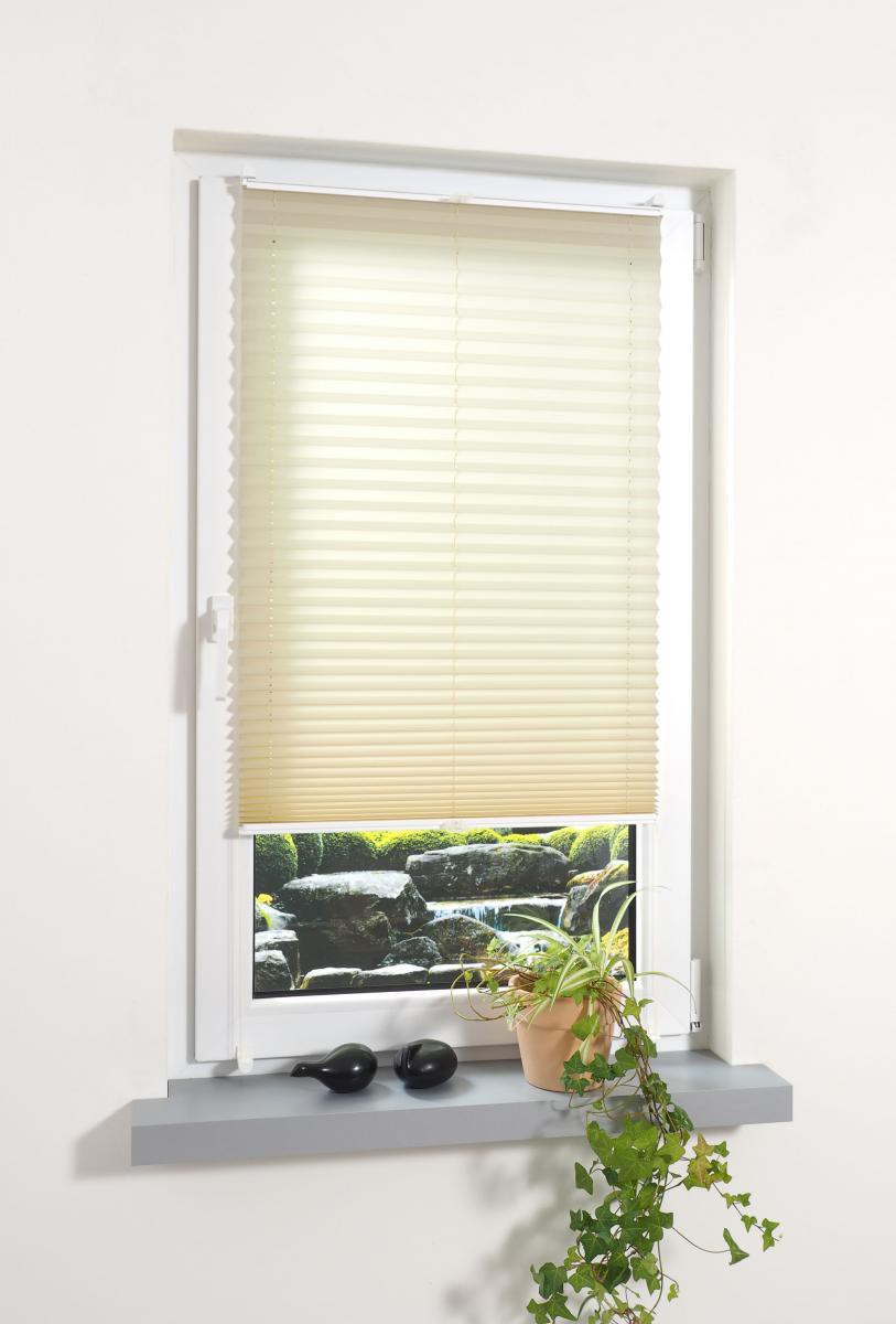 Bella Casa Klemmfix Plissee verspannt, 60 x 220 cm (Breite x Höhe), ecru
