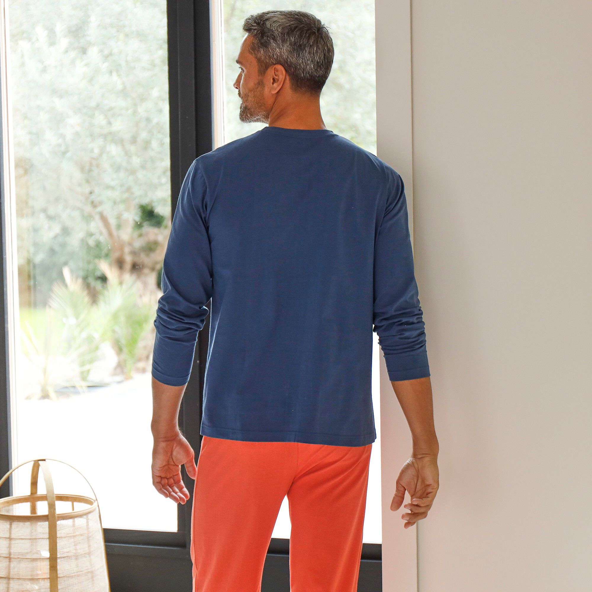 Tee-shirt pyjama manches longues motif bateau