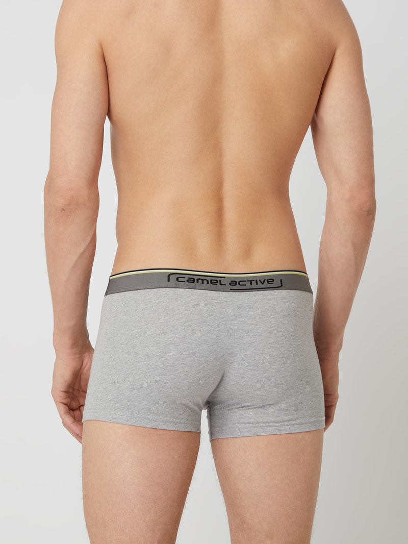 Trunks mit Stretch-Anteil im 2er-Pack in mittelgrau meliert