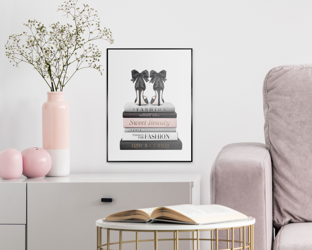 Rahmenbild Fashion Bücher