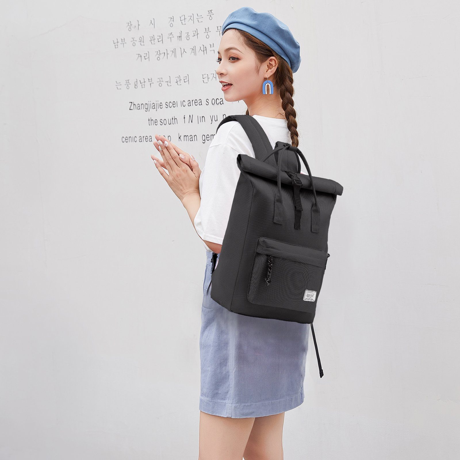 TAN.TOMI Laptoprucksack Laptop Rucksack, Rucksack Laptop Tasche 15,6 Zoll, Backpack Daypack für Schule, Fahrradfahren, Freizeit und Reise