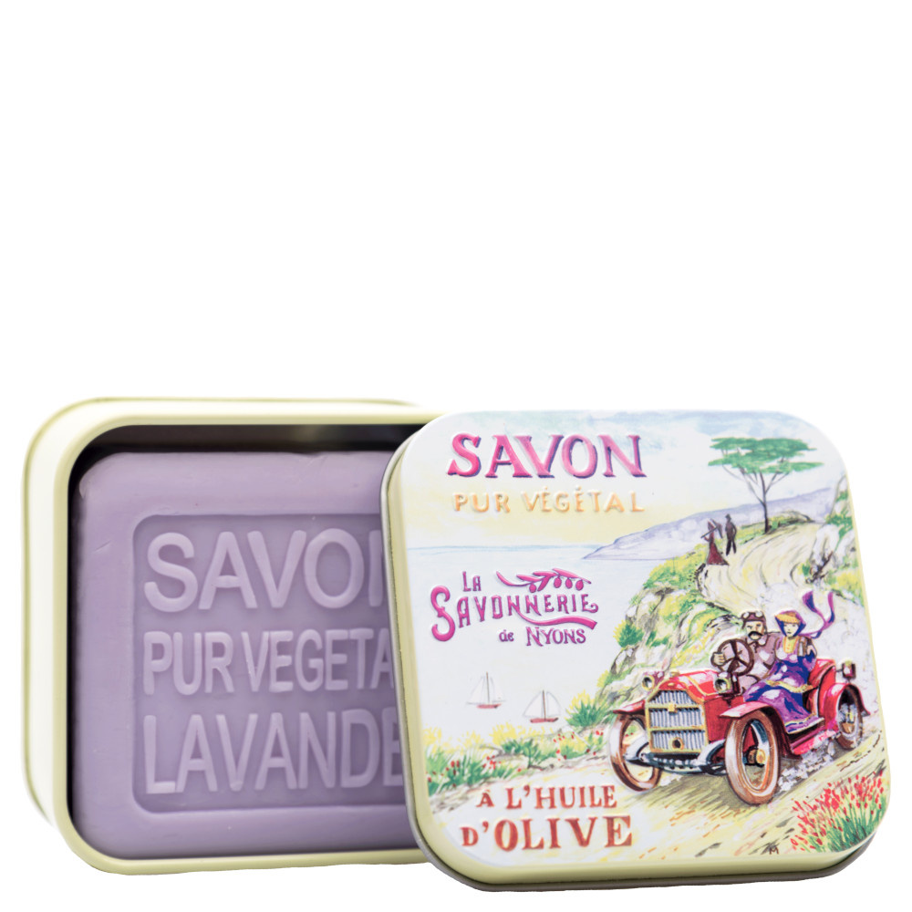 La savonnerie de nyons Savon 100g Lavande et Boîte Métal Balade Savon