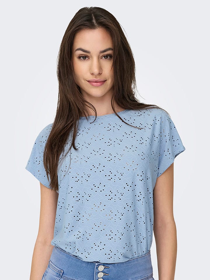 ONLY Shirt in Hellblau günstig kaufen