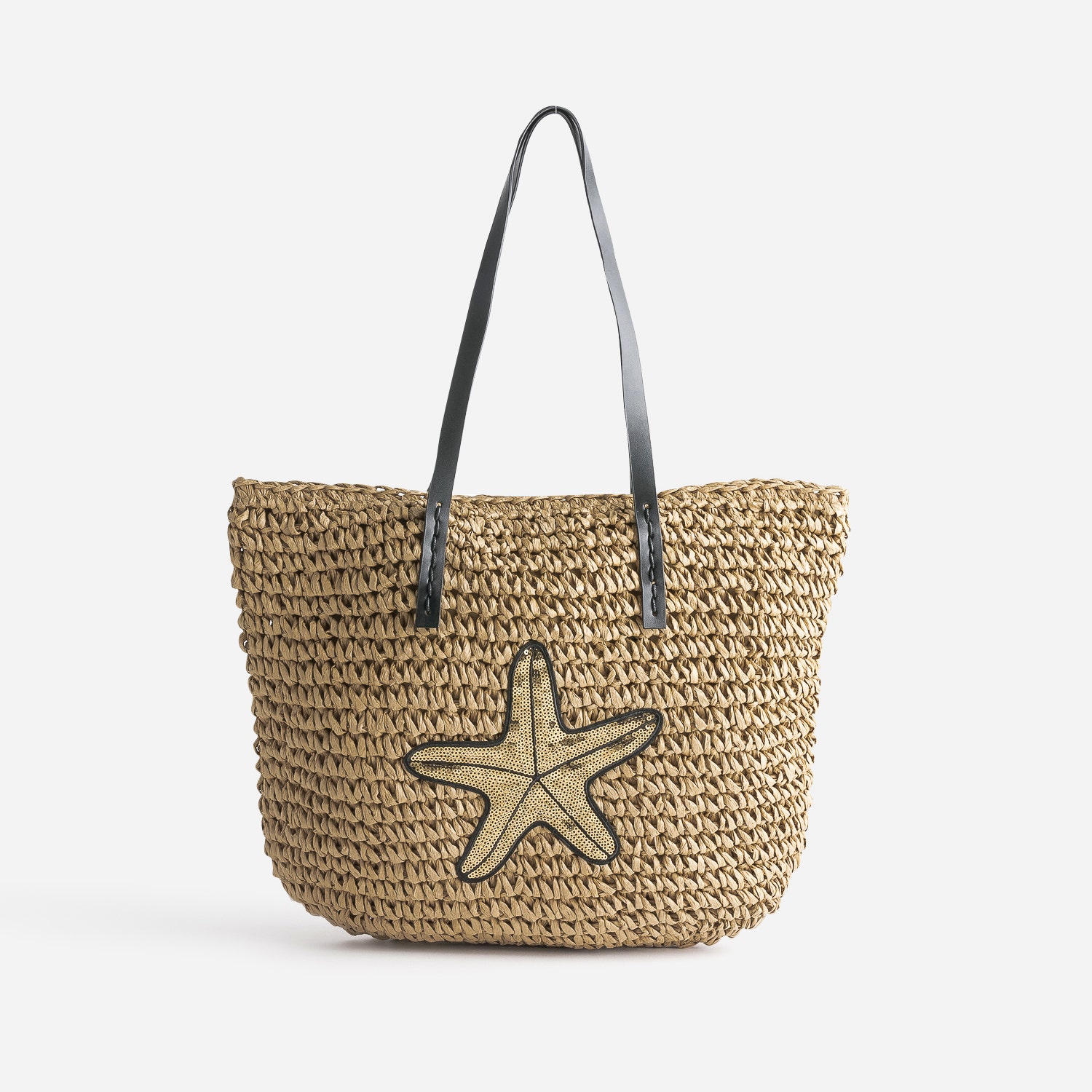 Sac beige patch étoile sequins