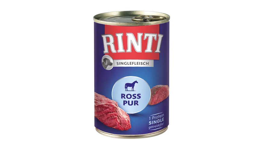 RINTI Hundenassfutter Singlefleisch Ross Pur 400 g